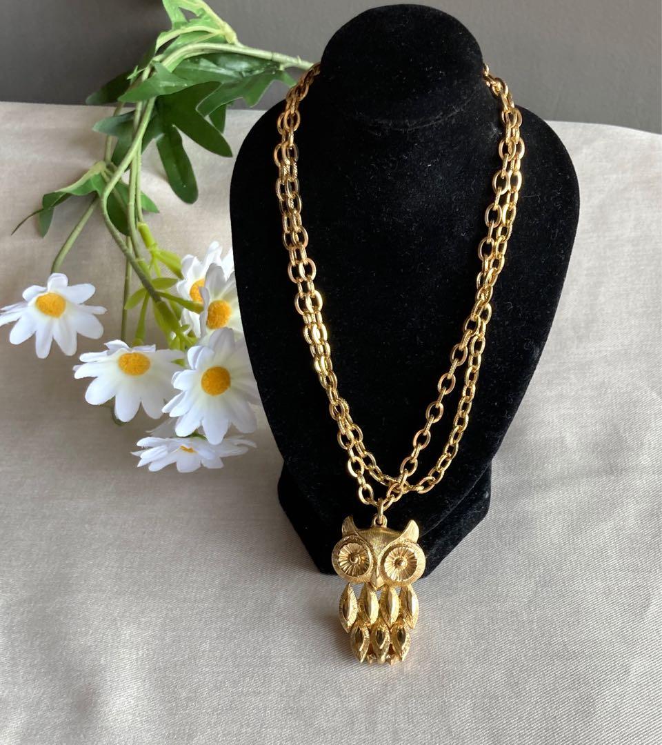 70s Vintage Avon Owl Necklace Women s Fashion Jewelry