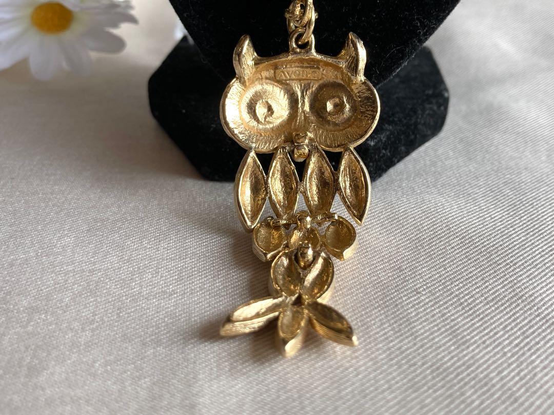 70s Vintage Avon Owl Necklace
