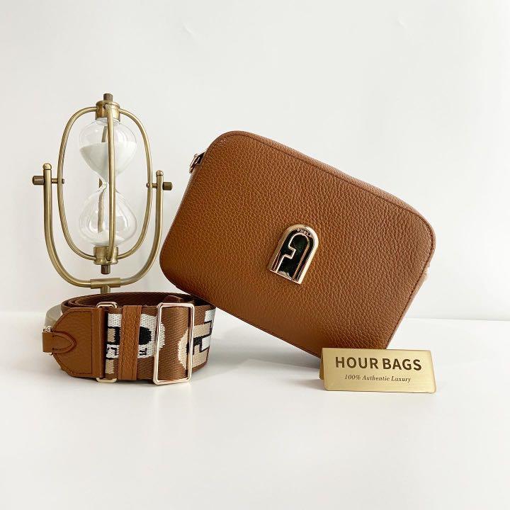 SOLD OUT Authentic Preloved Furla Sleek cognac in brown