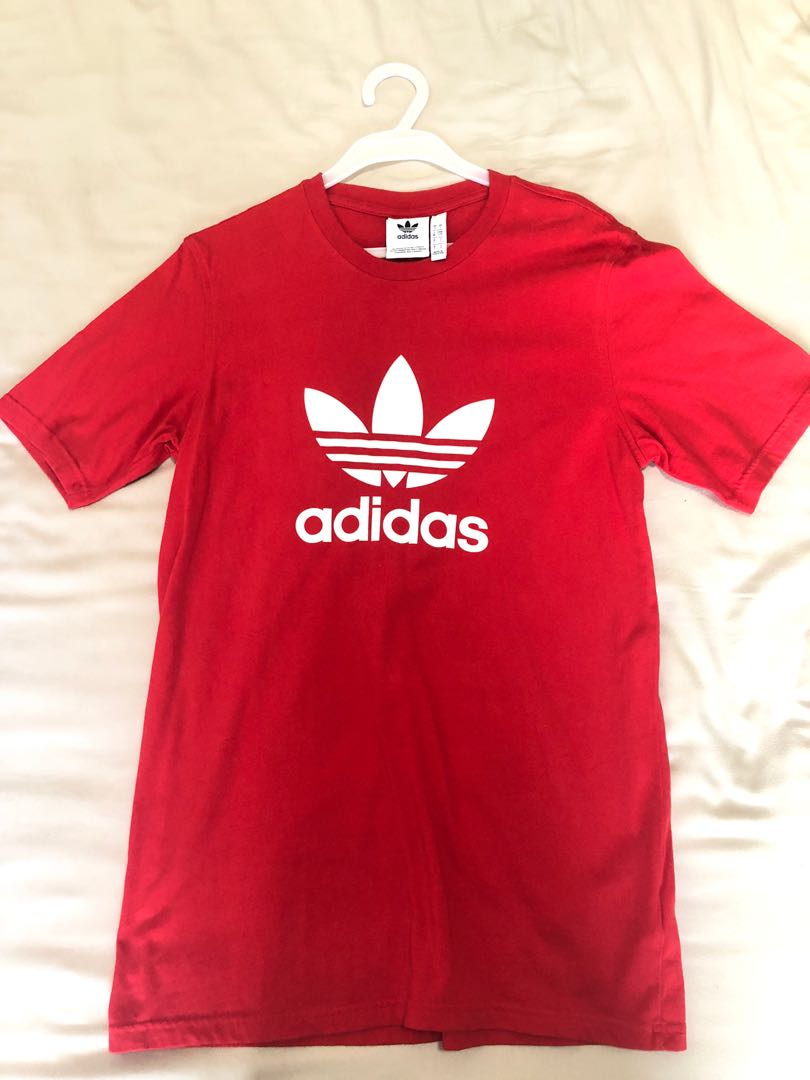 red adidas top