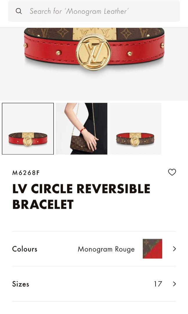 LV Circle Reversible Bracelet - Luxury All Fashion Jewelry - Fashion  Jewelry, Women M6268F