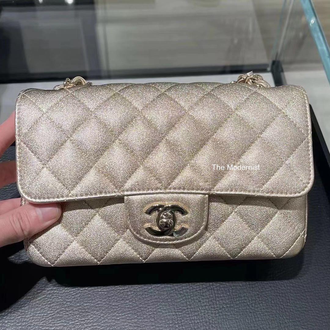 Túi Chanel Mini Flap Metalic Lambskin A69900-B05133-NB812