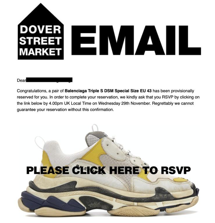 Triple s dover street market sales