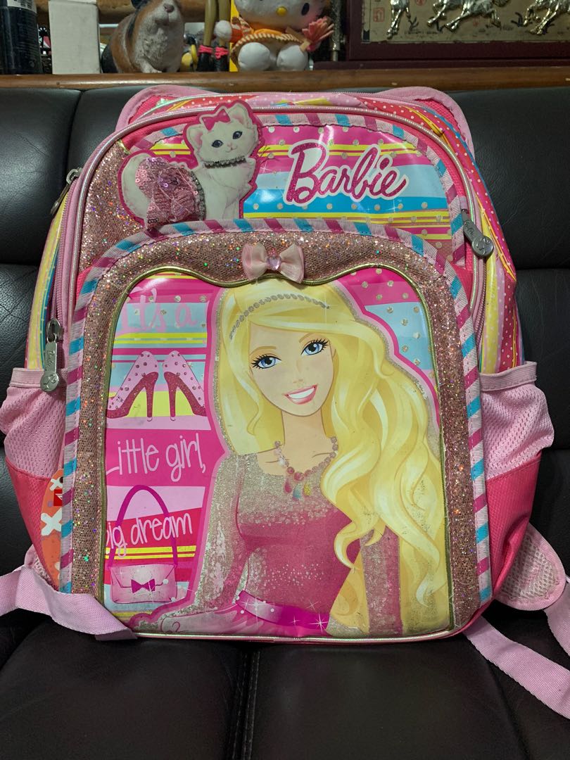 Buy LJC Polyester 3D Barbie Doll Cartoon Print School Bag for Girls Boys  Nursery LKG UKG Princess School Bag for Kids Waterproof Pink School Bag  Barbie Backpack Birthday Gift for Girls (Pink,
