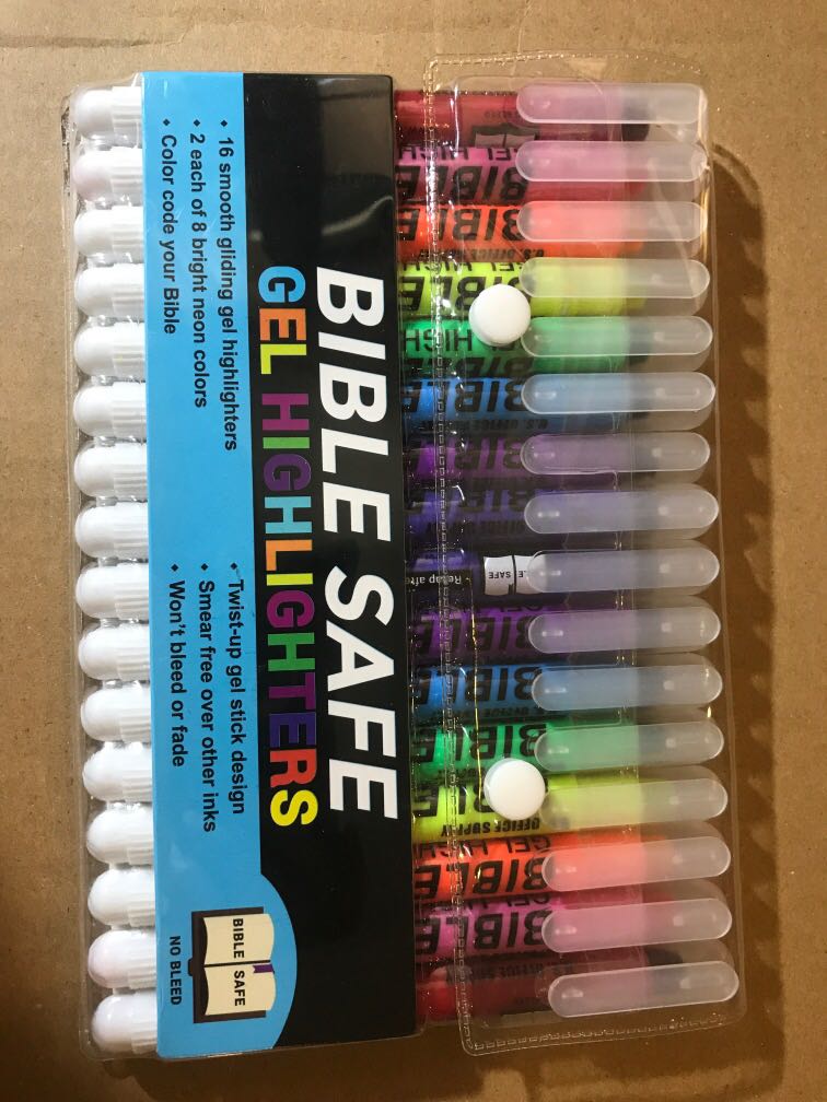 Bible safe Gel highlighters, Hobbies & Toys, Stationery & Craft