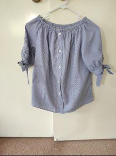 Blue stripe top