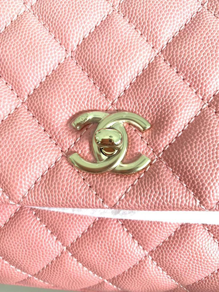 BNIB 20A Chanel Coco handle mini in Sakura pink (24cm), Luxury, Bags &  Wallets on Carousell