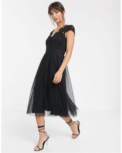 BNWT Little Mistress Black Lace Tulle Dress Women s Fashion Dresses Sets Dresses on Carousell