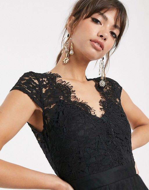BNWT Little Mistress Black Lace Tulle Dress Women s Fashion Dresses Sets Dresses on Carousell