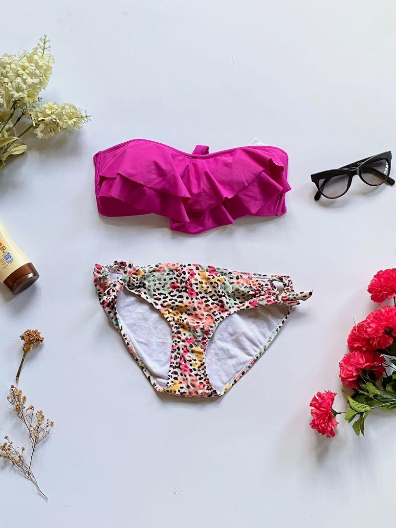 tube top with ruffle bottom