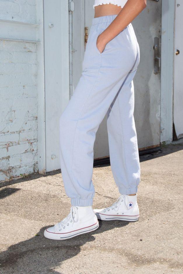 Brandy Melville Rosa Sweatpants Baby blue Women s Fashion Bottoms Other Bottoms on Carousell