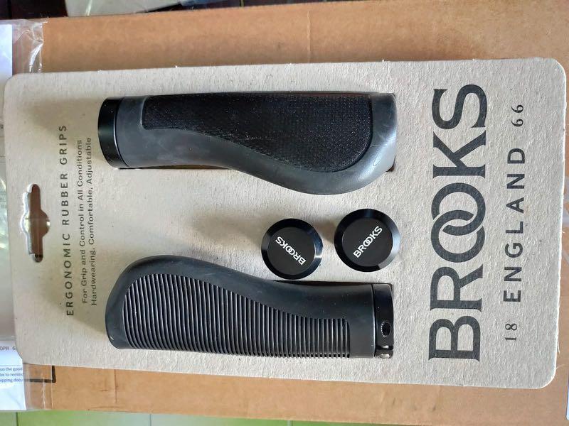 Brooks England Lenkergriffe – Ergonomische Gummigriffe, Schwarz, 100/100 Mm, Wetterfest