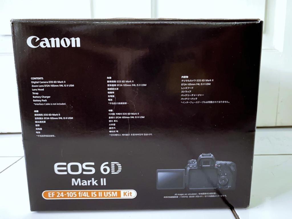 camera canon eos 6d mark ii kit ef 24 104 f 4l is ii usm