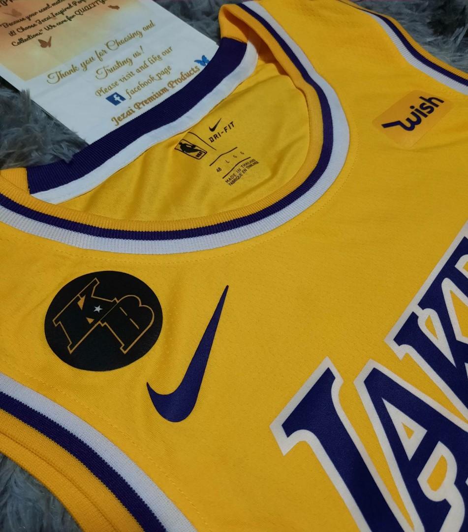 Lakers jersey with kobe patch sale