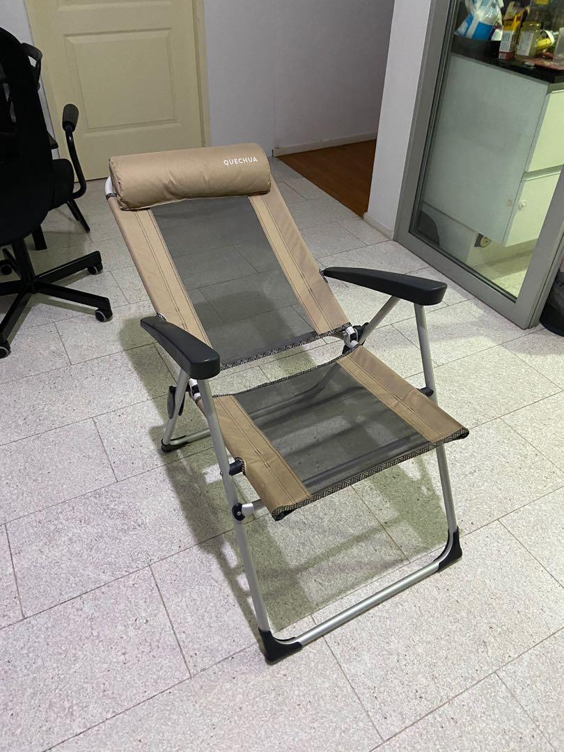 Decathlon Reclining Comfort Foldable Camping Chair, Furniture & Home Living, Furniture, Chairs
