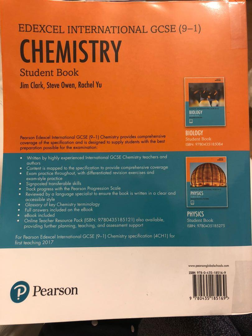 Edexcel igcse chemistry student book pearson 