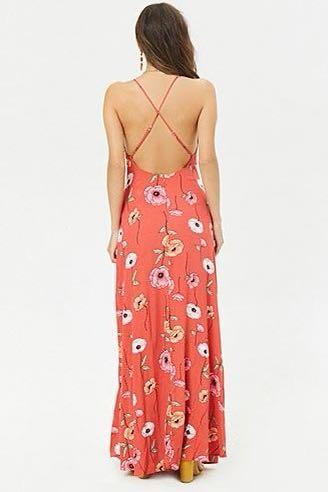 F21 Open-Back Floral Summer Dress (Category: Dresses) located in Bulacan. Submitted by xentrep (Listing ID 1073317663, Image 3). Description: 100% authentic Never worn, BNWT Perfect for beach trips.