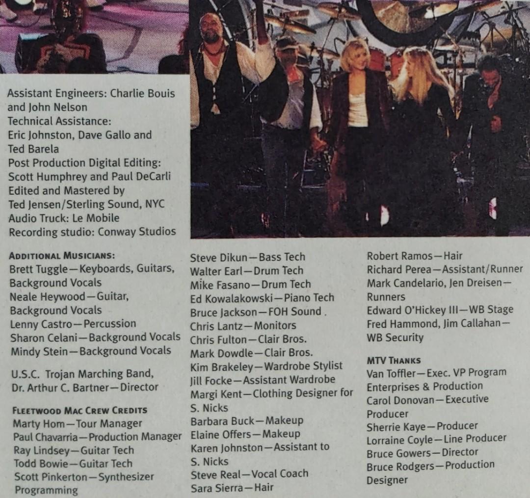 Fleetwood Mac THE DANCE LIVE CD (Harmonic HK) The Chain/Dreams/Rhiannon/Landslide/You Make