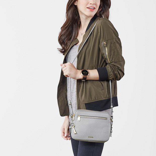 Fossil crossbody mini bag Piper toaster leather Women s Fashion