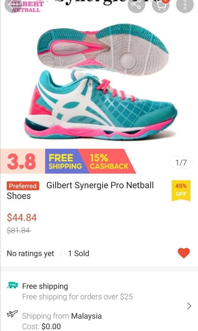 Gilbert synergie pro netball shoes top