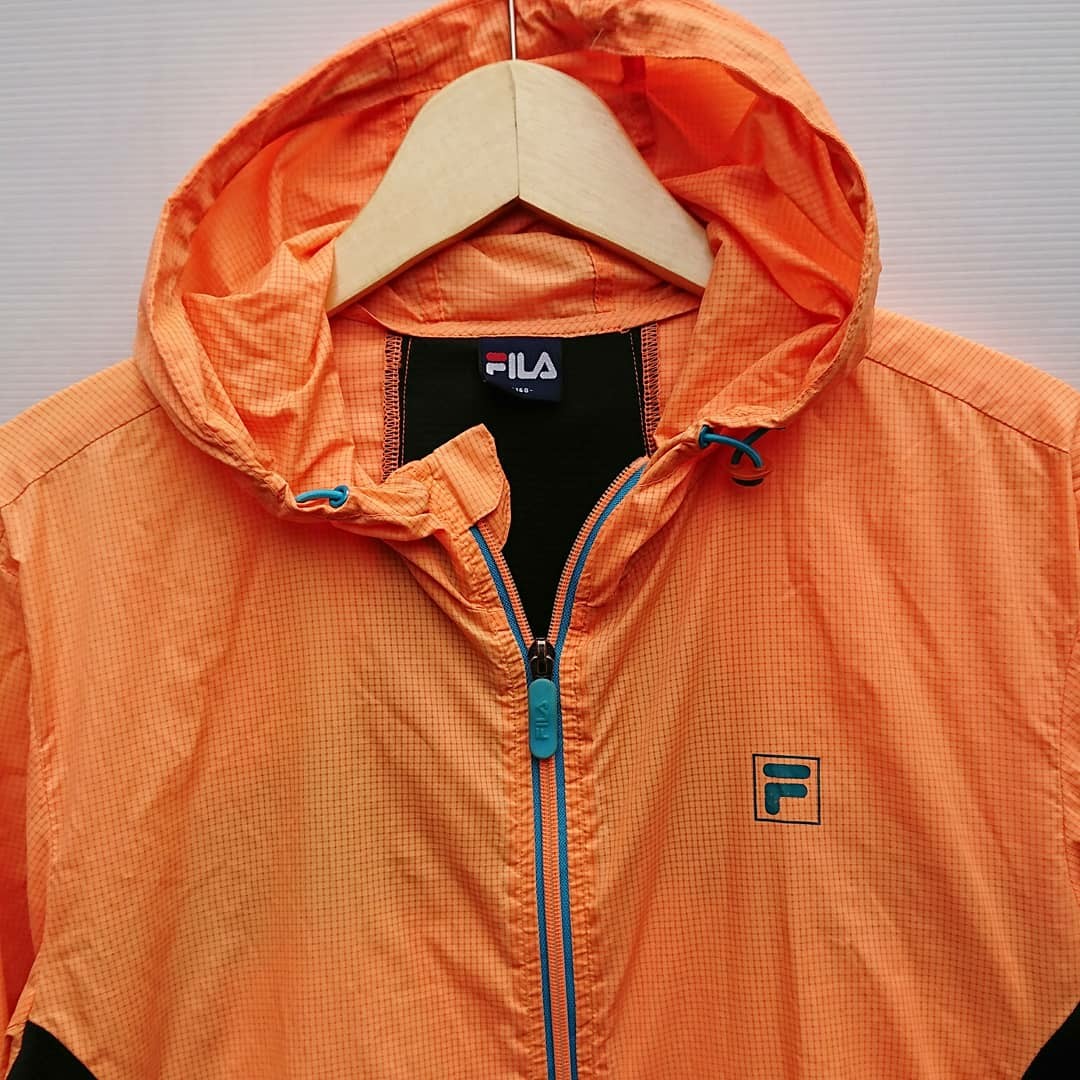 Jaket Sport Fila Vintage original Fesyen Pria Pakaian Baju