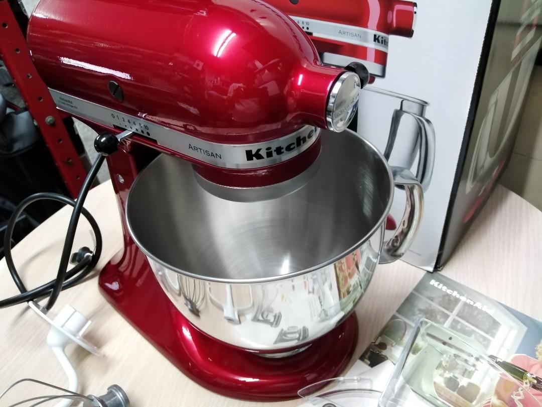 KitchenAid Artisan 4.8 L TiltHead Stand Mixer, Candy Apple Red 5KSM150PSPCA, TV & Home