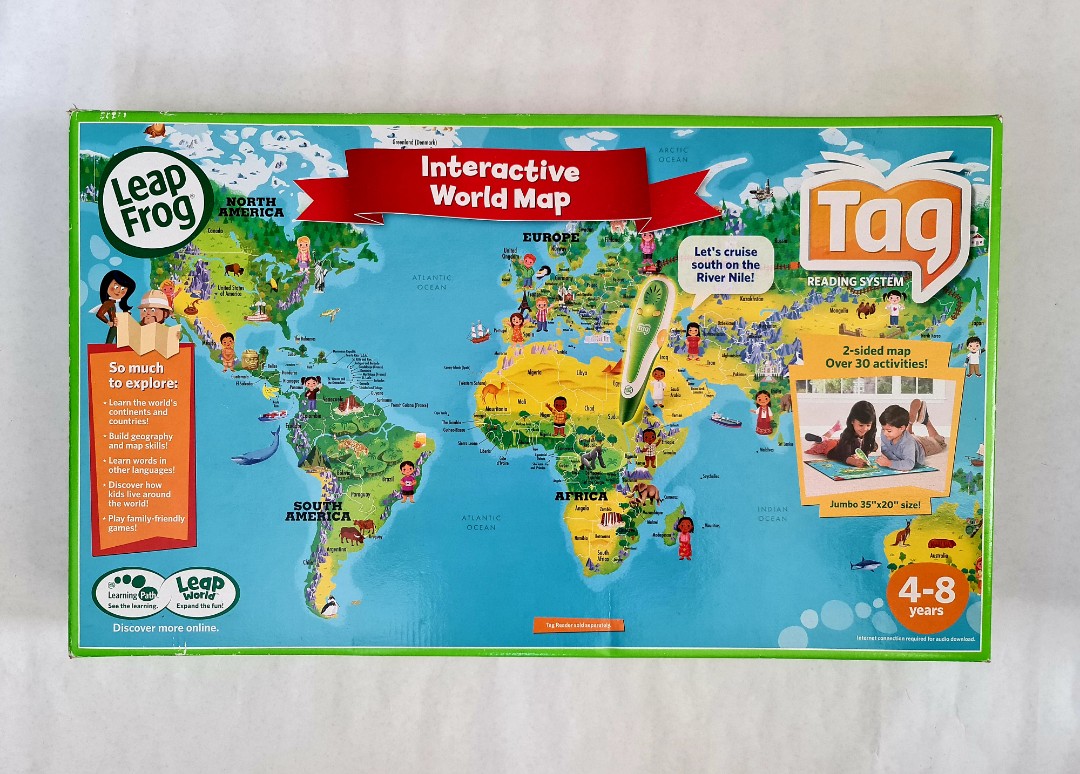 Leapfrog Interactive World Map, Hobbies & Toys, Toys & Games on Carousell