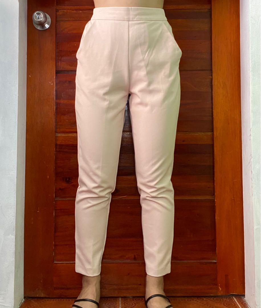 LIGHT PEACH GU INSPIRED TROUSERS (Category: Other Bottoms) located in Iba. Submitted by maexxdeclutter (Listing ID 1073201136, Image 1). Description: 🔹Waistline: 25-26 in. 🔹Length: 35 in. 🔹Hips: 34 in. 🔹Used only twice 🔹 9/10 condition 🔹With minimal and almost unnoticeable flaw, pls check the last photo. 🔹Super nice in actual!!! Model’s waistline: 25 inches Model’s height: 5 inches Model’s hips: 35 inches ☑️ Please pm me for more details �