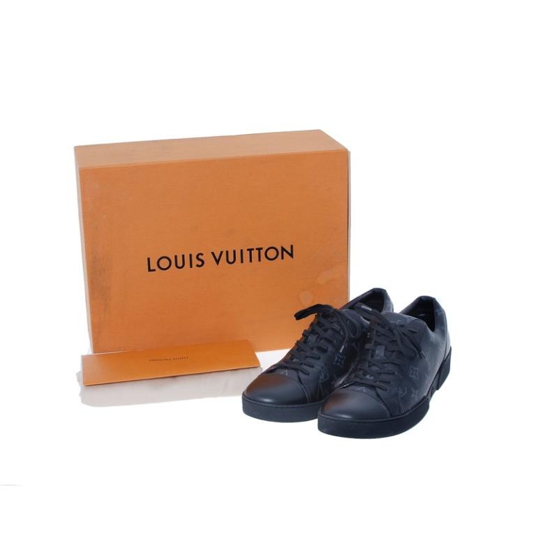 Louis Vuitton 1A2R4O Match Up Black Eclipse Monogram Sneakers, Size 10