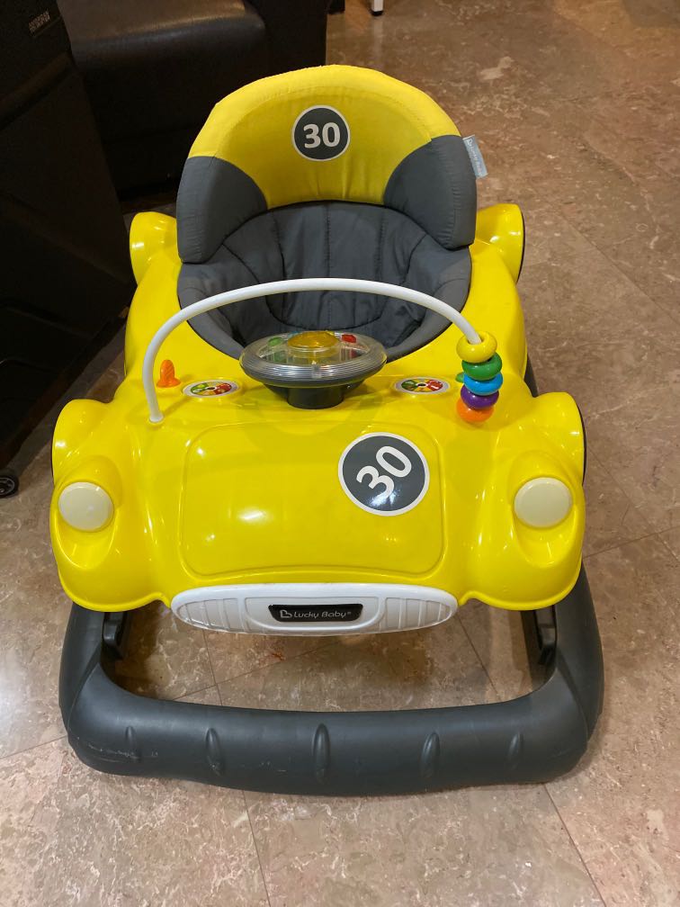 Yellow car baby walker outlet