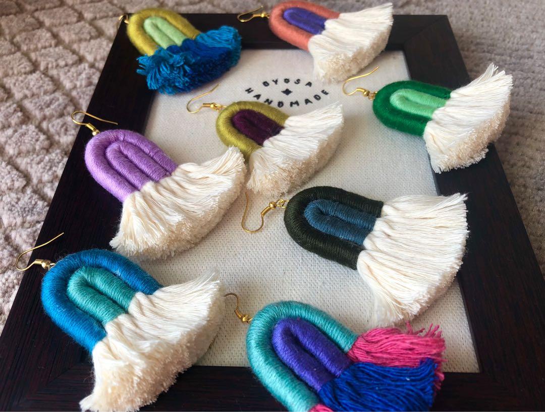 Macrame Earrings (Category: Other Accessories) located in Cebu City. Submitted by ddsecondselection (Listing ID 1073276104, Image 3). Description: PM and follow @dyosahandmade in IG and Fb account for more of handmade accessories. .