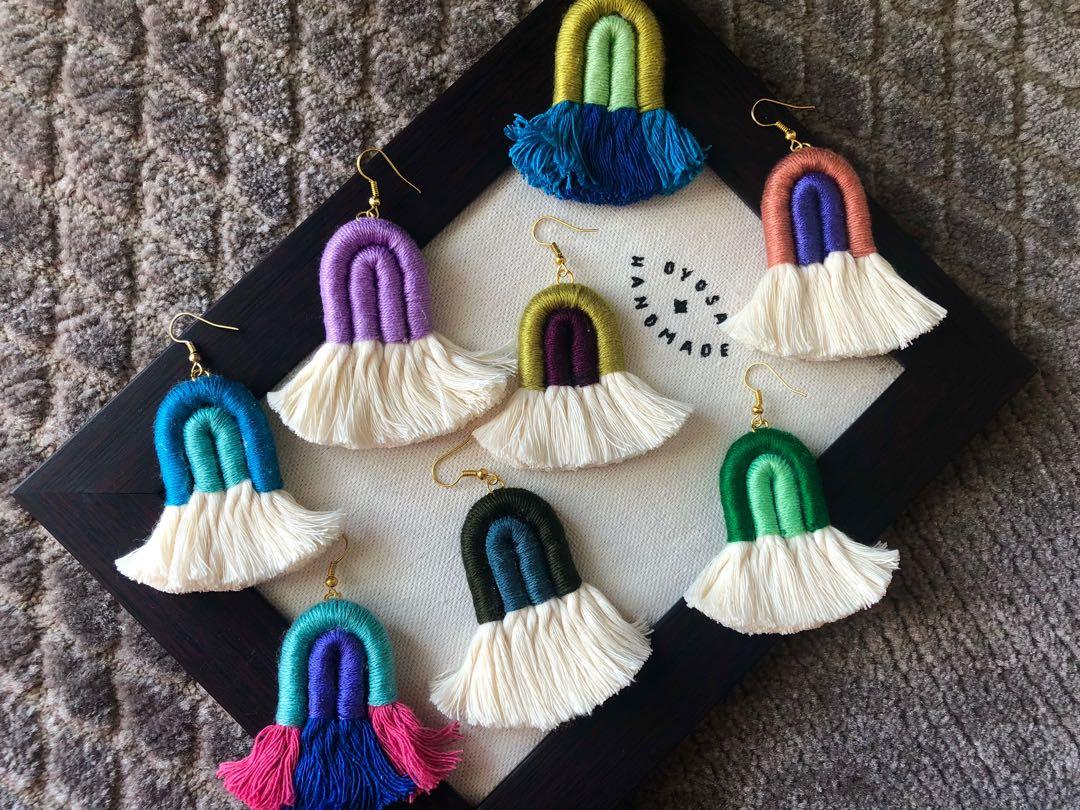 Macrame Earrings (Category: Other Accessories) located in Cebu City. Submitted by ddsecondselection (Listing ID 1073276104, Image 2). Description: PM and follow @dyosahandmade in IG and Fb account for more of handmade accessories. .