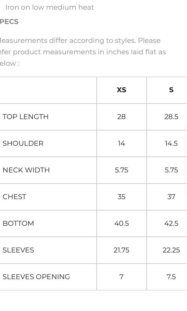 Urban republic outlet size chart
