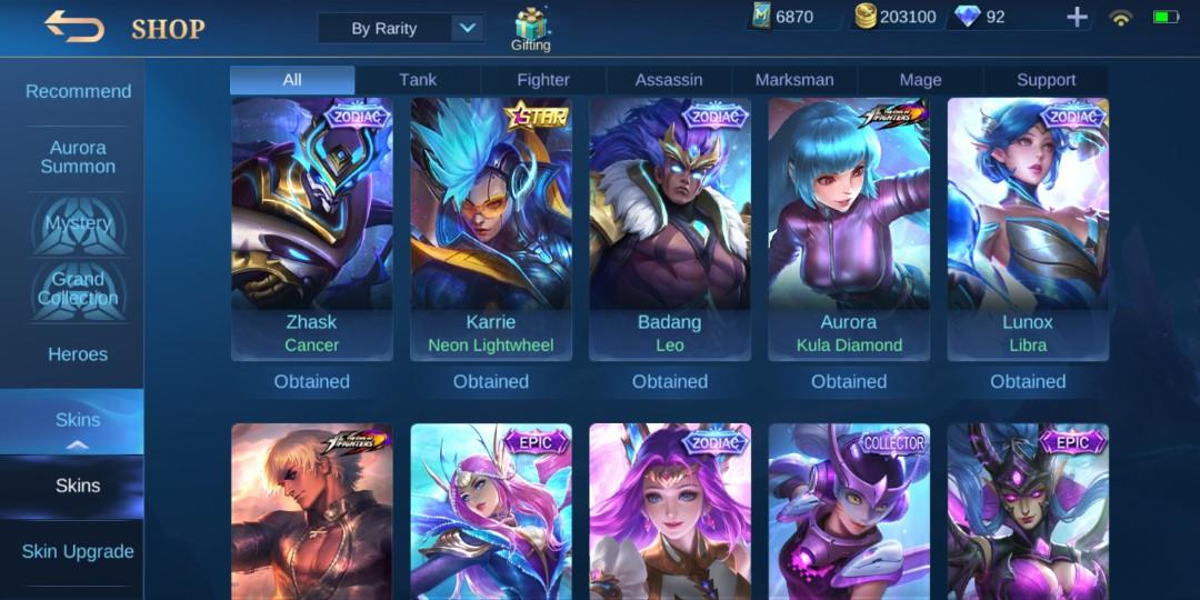 Conta mobile Legends, +300 skins, High - Mobile Legends - GGMAX