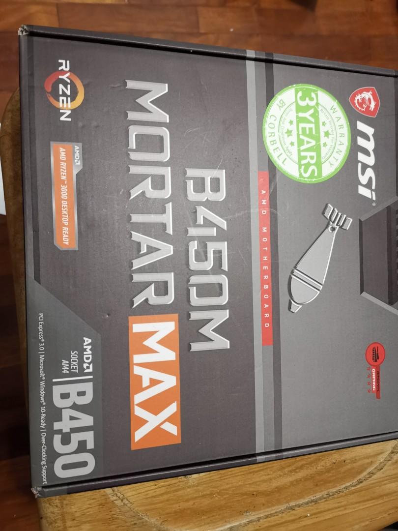 MSI b450m mortar max, Computers & Tech, Parts & Accessories, Computer ...
