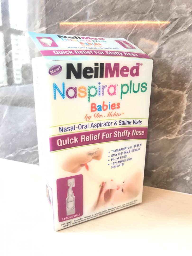 NeilMed Naspira Plus Nasal-Oral Aspirator & Saline Vials - 8 vials