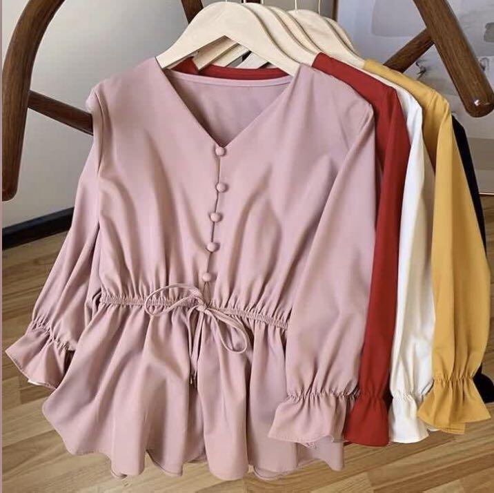 long ruffle top
