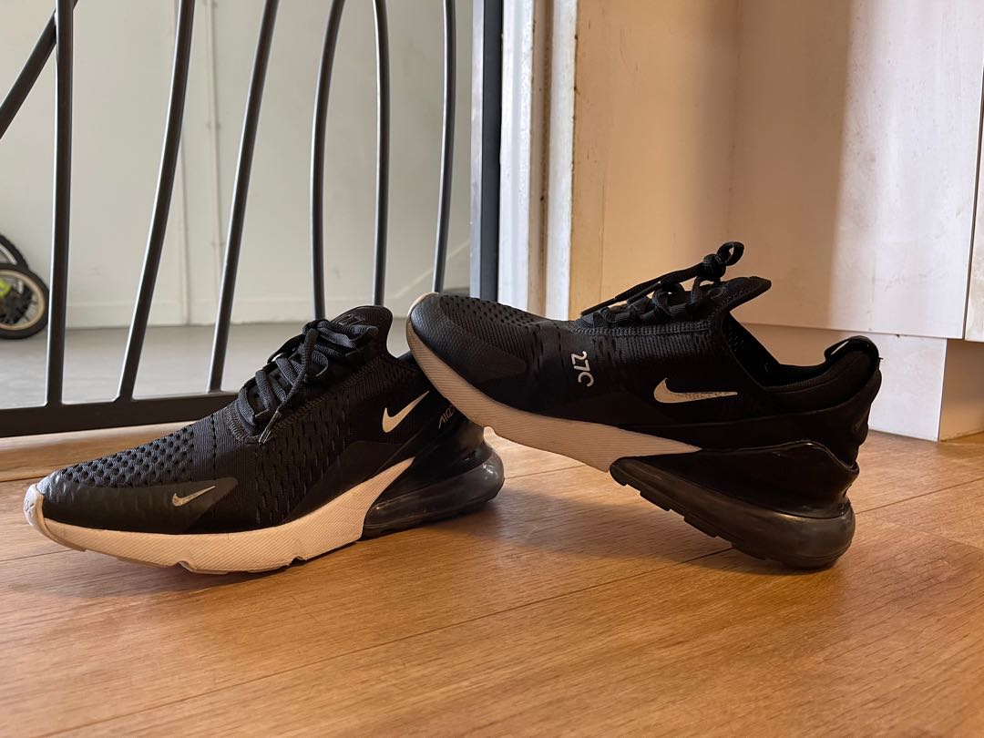 Nike air max 27 black best sale leather