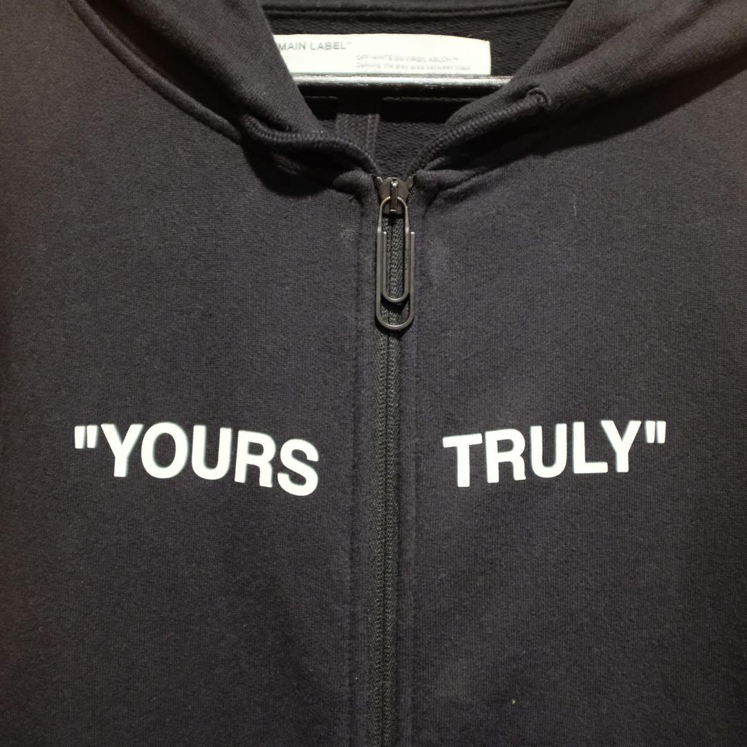 Off white top yours truly hoodie