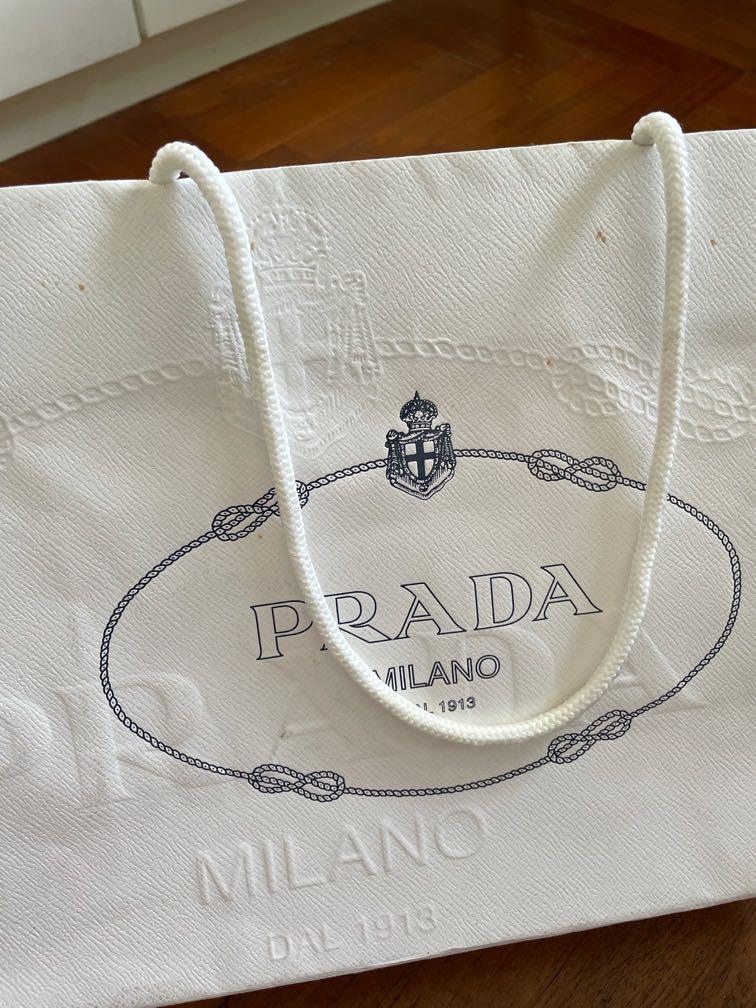 Prada paper bag (original), Luxury, Bags & Wallets on Carousell