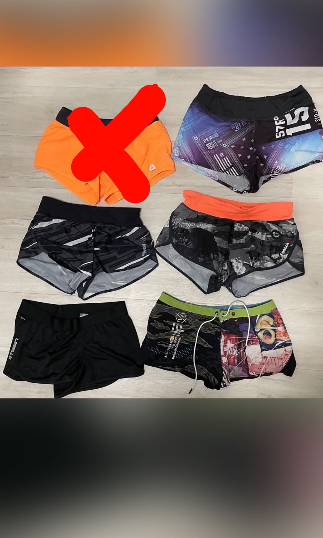 Reebok crossfit workout shorts