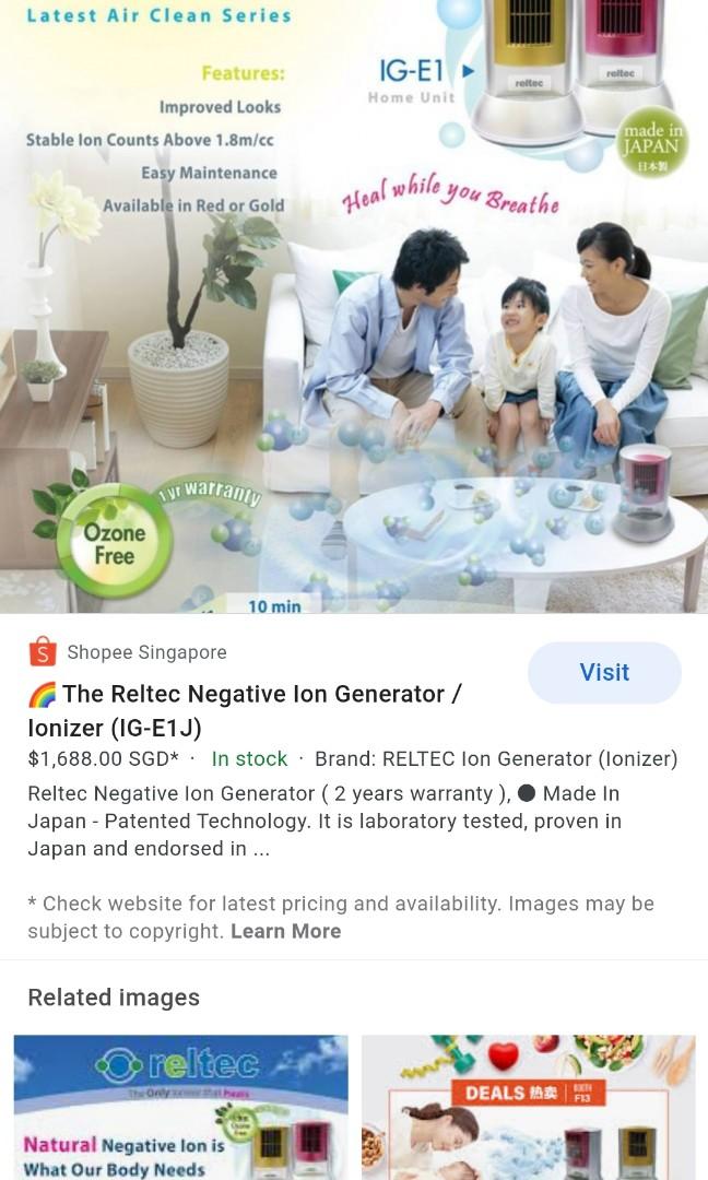 Reltec shop ion generator