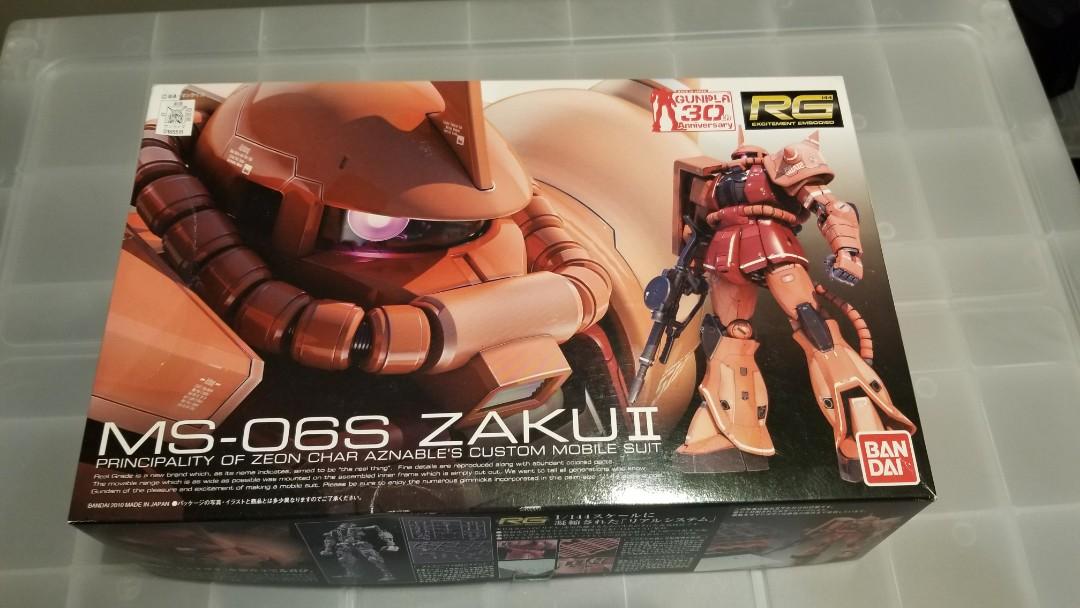 RG Zaku Gundam Ms-06s saku ll, 興趣及遊戲, 玩具& 遊戲類- Carousell