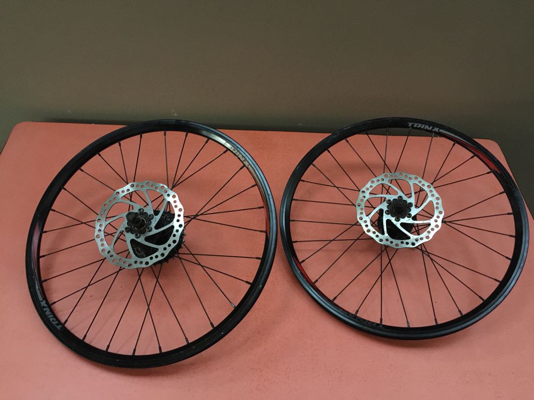 Size 20 folding bike wheelset and tires