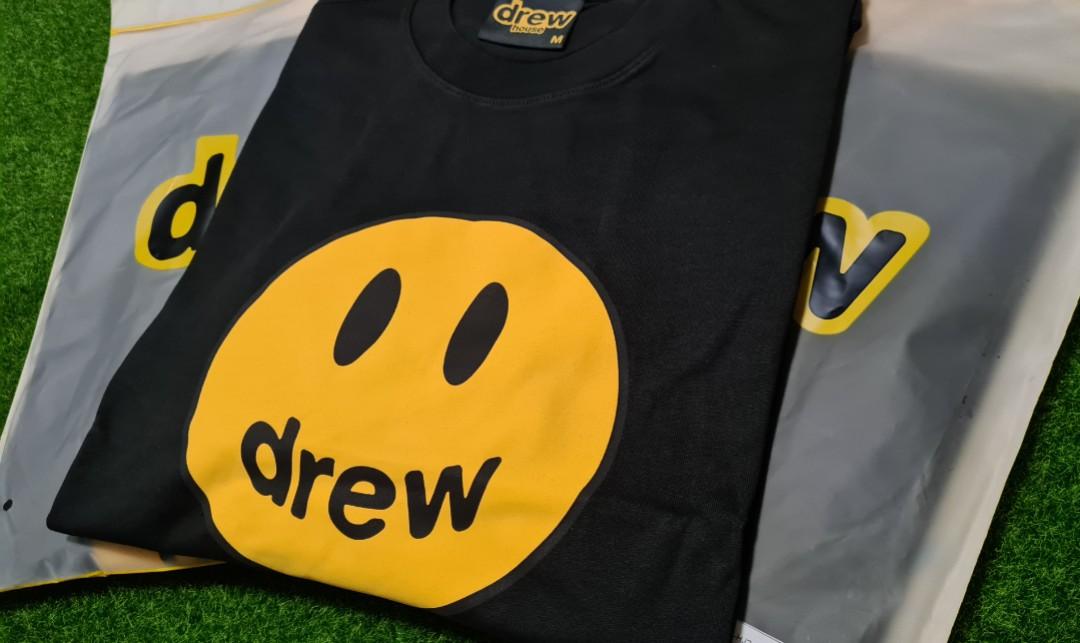 S/M) Drew House Mascot Tee - Black, Men's Fashion, Tops & Sets 