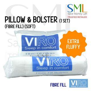 Soft Pillow plus Bolster Bundle - Viro Fibre Fill 