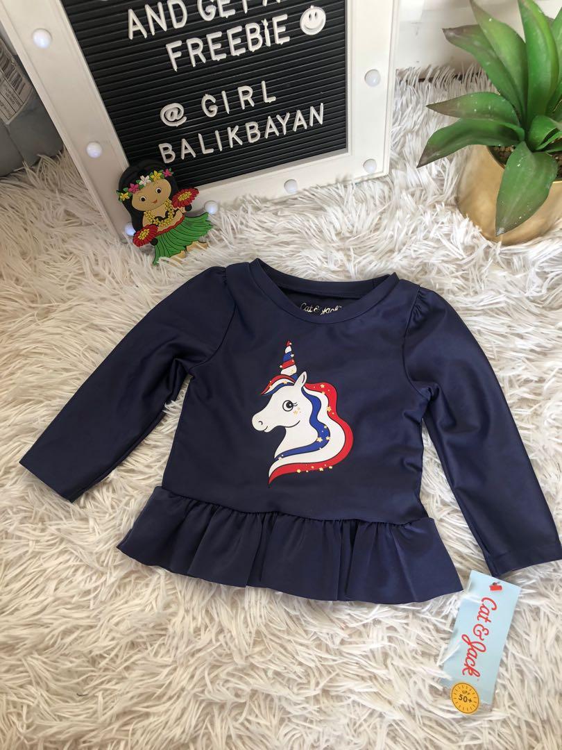 Super nice Cat Jack Baby Girls Swimming Rash Guard Babies