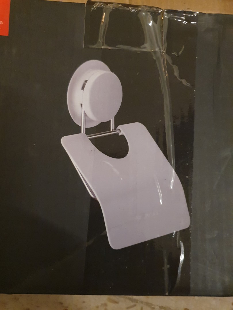 Toilet Roll Holder , suction or glued, Furniture & Home Living, Bathroom & Kitchen Fixtures on
