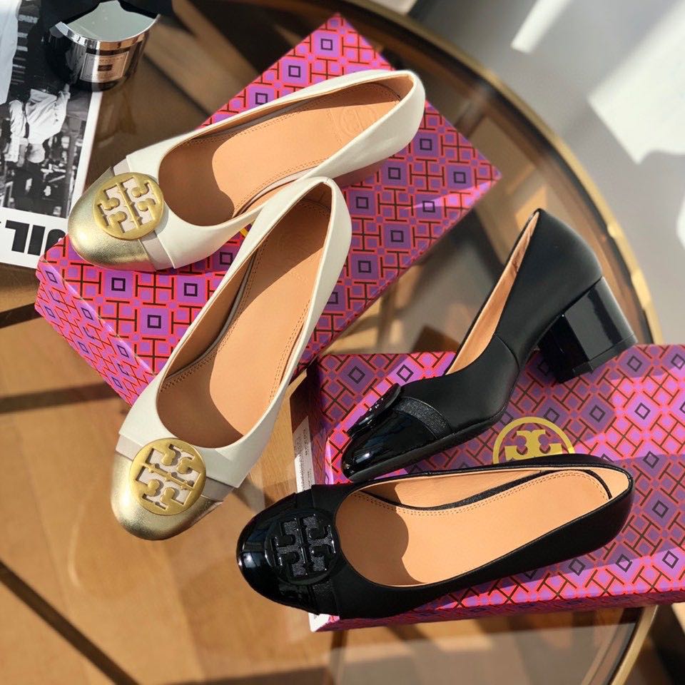 tory burch block heel shoes