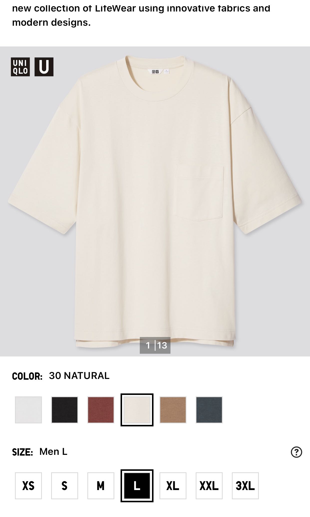 Uniqlo Tshirt Dress A line Natural Color Small Womens Fashion Dresses   Sets Dresses on Carousell